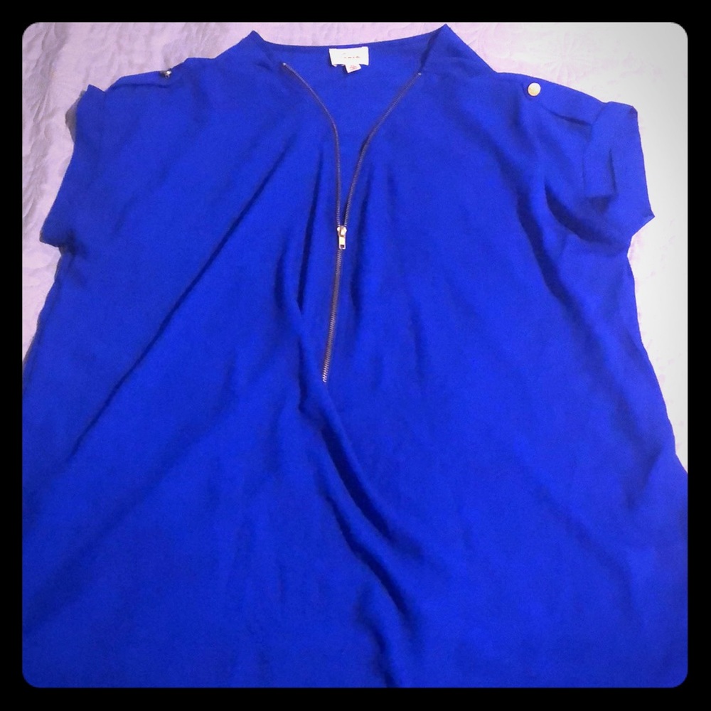 Royal blue blouse